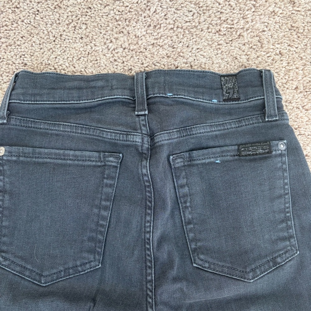 7 for all mankind. Women's /Dark Gray/Black Ankle Jeans size 24 - Picture 12 of 12